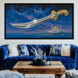 Celestial Scimitar Above Palace - NicheCanvas