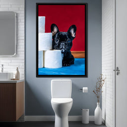 Playful Pup Paper Guardian - NicheCanvas