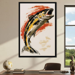 Leaping Through The Vivid Current - NicheCanvas