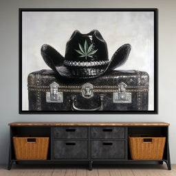 Cowboy Spirit on Vintage Case - NicheCanvas