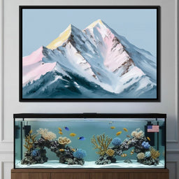 Pastel Alpine Summit Glow - NicheCanvas