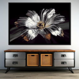 Silver Harvest Petals Radiance - NicheCanvas