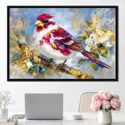Golden Petal Songbird - NicheCanvas