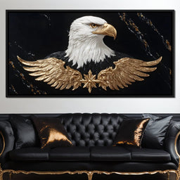 Golden Eagle Majesty Marble - NicheCanvas
