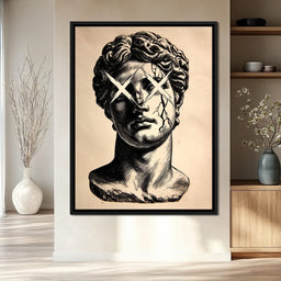 Broken Marble Idol X Eyes - NicheCanvas