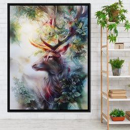 Majestic Forest Elk Guardian - NicheCanvas