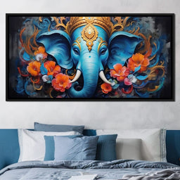 Elephant's Floral Harmony - NicheCanvas