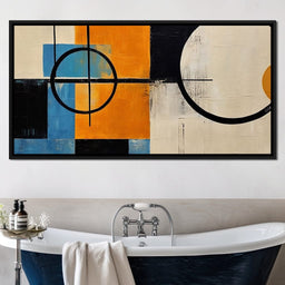 Geometric Orbit Mid Century Clash - NicheCanvas