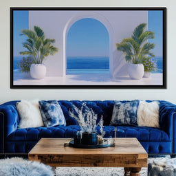 Mediterranean Tranquil Archway - NicheCanvas