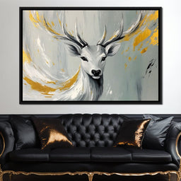 Golden Stag Elysian - NicheCanvas
