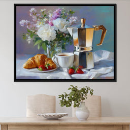 Morning Coffee Still Life Bloom - NicheCanvas