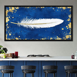 Feathered Dreams in Gold - NicheCanvas