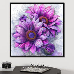Purple Petal Parade - TooplesArt - NicheCanvas