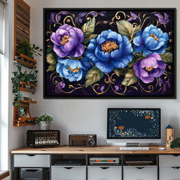 Midnight Floral Symphony - NicheCanvas