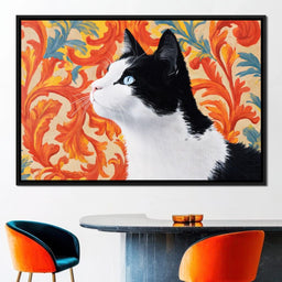 Majestic Feline Flourish - NicheCanvas