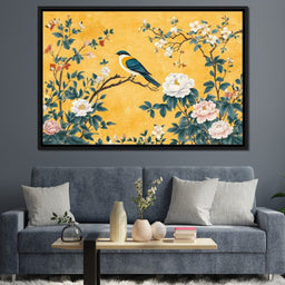 Songbird on Blossoming Branches - NicheCanvas