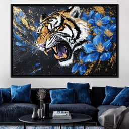 Fierce Tiger Floral Fusion - Alicia Smith - NicheCanvas