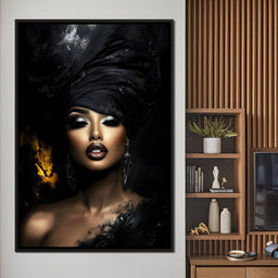 Golden Elegance Portrait - NicheCanvas