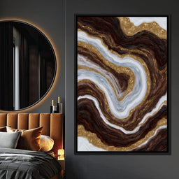 Gilded Marble River Flow - NicheCanvas