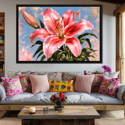 Soft Petals Under A Pale Summer Sky - NicheCanvas