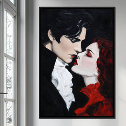 Nocturnal Lovers Vampire Kiss - NicheCanvas