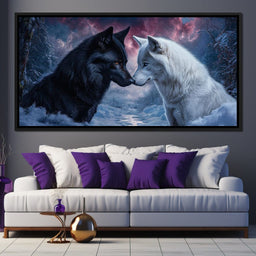 Winter Wolves Couple - NicheCanvas