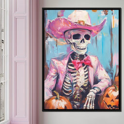 Cowboy Skeleton Pumpkin Bash - NicheCanvas