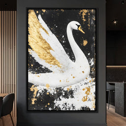 Elegant Graceful Swan Radiance - NicheCanvas