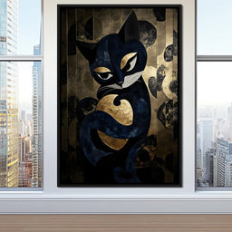 Golden Feline Enchantment - NicheCanvas