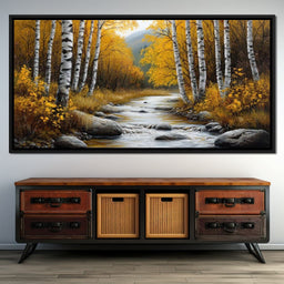 The Birchwood Stream - TooplesArt - NicheCanvas