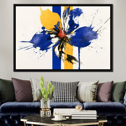 Fractured Petals On Vertical Fields - NicheCanvas