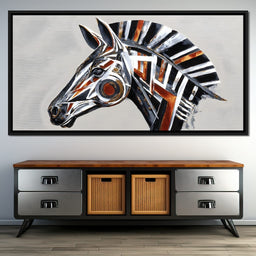 Chrome Horse Elegance - Alicia Smith - NicheCanvas