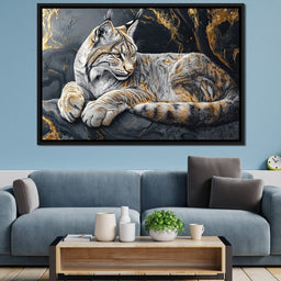 Golden Majesty Lynx Serenity - NicheCanvas