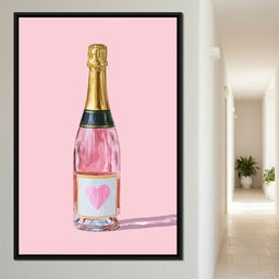 Blush Rose Champagne Heart - NicheCanvas