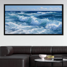 Cerulean Ocean Waves Seascape Dream - NicheCanvas