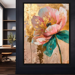 Modern Pink Flower - Wildrose Creations - NicheCanvas