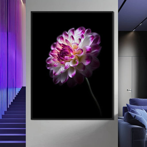 Radiant Orchid Dahlia Nocturne Canvas Print