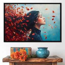 Autumn Breeze Embrace - NicheCanvas