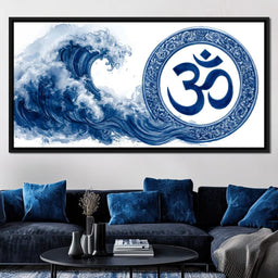Indigo Om Mandala Meditation - NicheCanvas