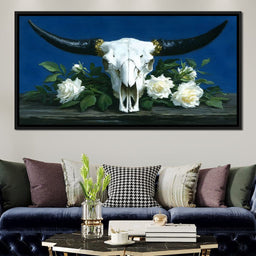 Bone Crown and Ivory Roses - NicheCanvas