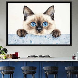 Curious Glance of Feline Eyes - NicheCanvas