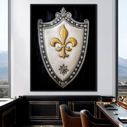 Shield of Golden Elegance Fleur De Lys - NicheCanvas
