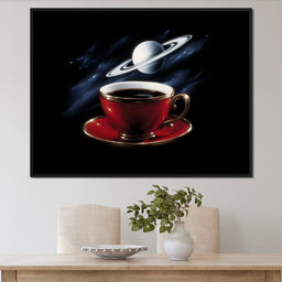 Planetary Coffee Dreamscape - NicheCanvas