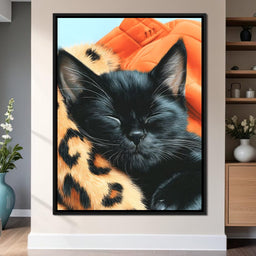 Dreamy Feline Slumber Bliss - NicheCanvas