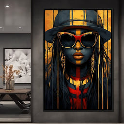 Golden Abstract Radiance - NicheCanvas