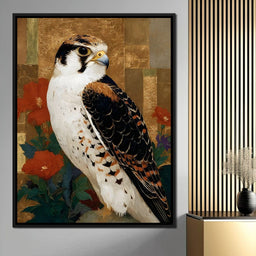 Golden Peregrine Elegance - NicheCanvas