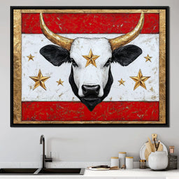 Golden Star Bull Uprising - NicheCanvas