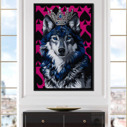 Majestic Crowned Wolf Royalty - NicheCanvas