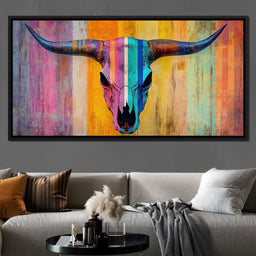 Radiant Longhorn Vibrance - NicheCanvas
