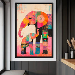 Elephant Patchwork Dreams - NicheCanvas